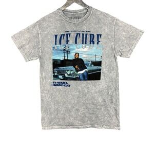 Ice Cube T Shirt Mens Medium Grey It Was A Good Day West Coast Rap Graphic Retro